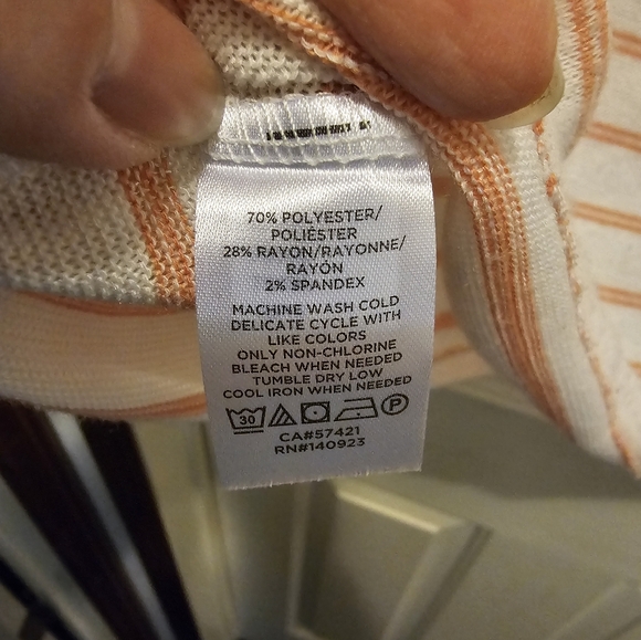 Gently Used Loft Outlet Striped Boatneck Top with Knot - XL - Picture 10 of 10